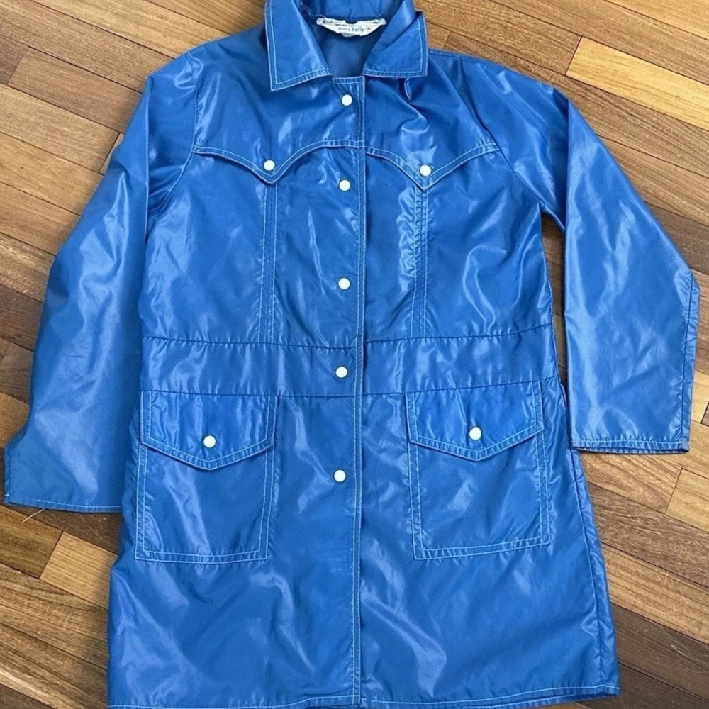 Vintage Miss Holly Blue Women's rain  Jacket